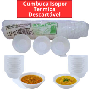 CUMBUCA DE ISOPOR 15CM FUNDA  COM/100